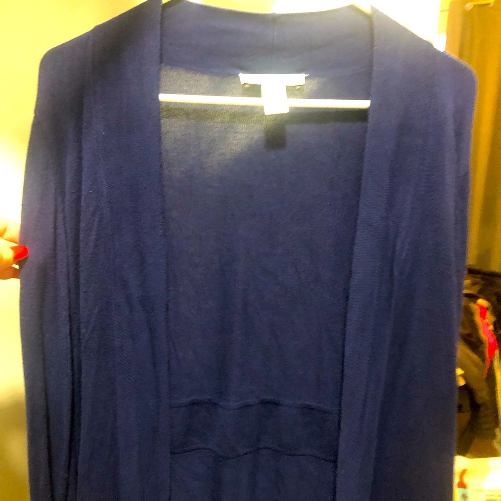 Black House / White Market Blue Open Draped Sweater Size M - Picture 7 of 7